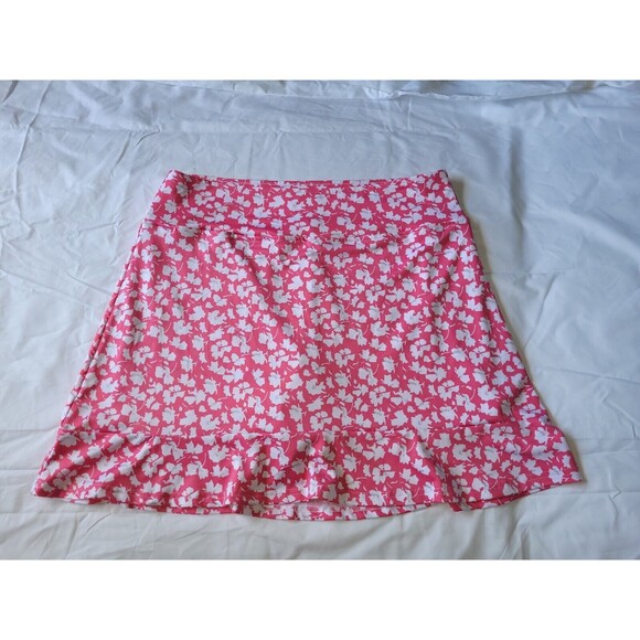 Golftini Skort Womens Large Sprinkles Pink Floral Skirt Short Tennis Athleisure - Picture 1 of 8